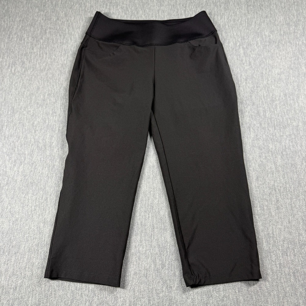Puma Capri Pants Womens Medium Black Golf Stretch Athletic Workout